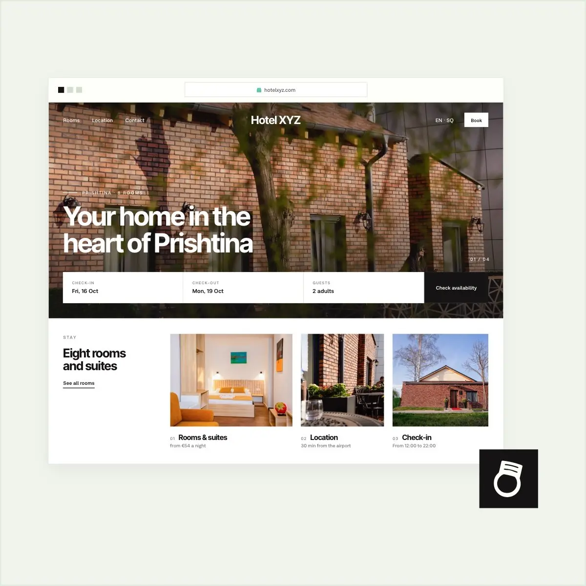The hotel website scene: a hotel's own site builds itself and takes a booking without commission