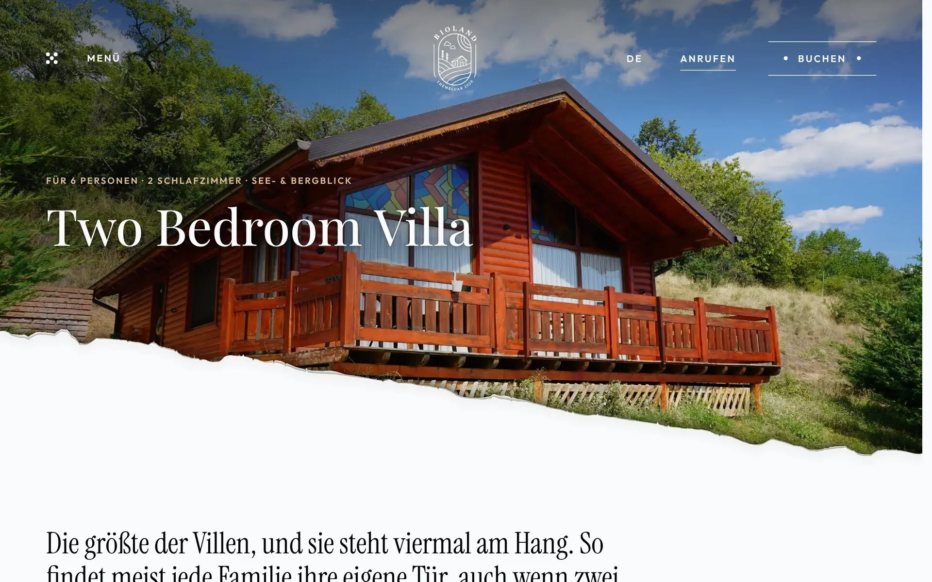 Faqja e Two Bedroom Villa në bioland-ks.eu në gjermanisht, me foton dhe të dhënat pranë titullit