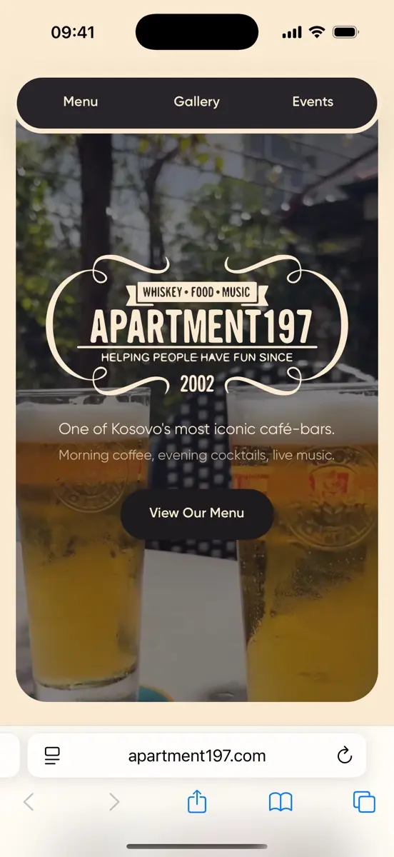 Izi's Apartment 197, schermata del sito