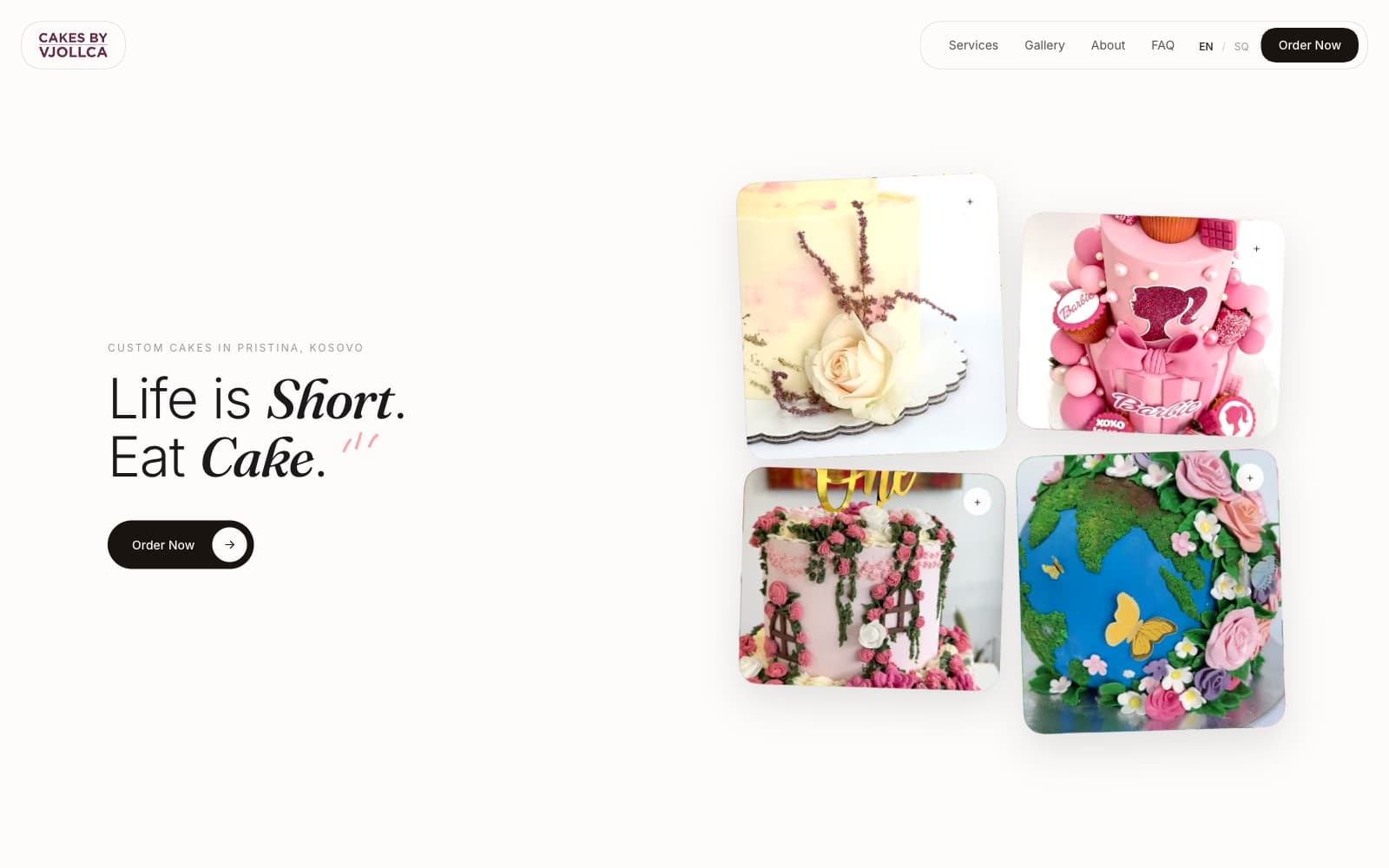 Cakes by Vjollca, site view
