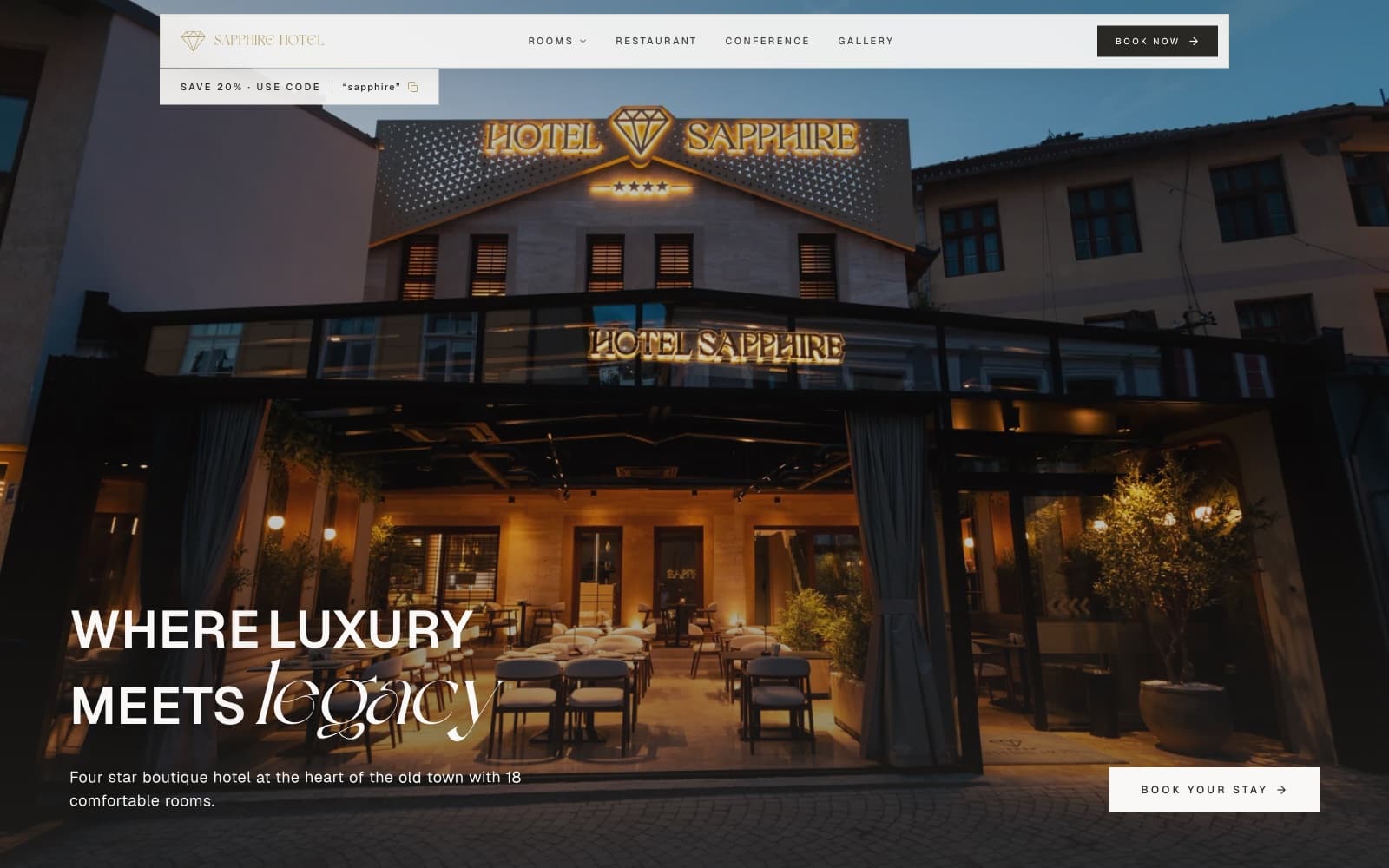 Sapphire Hotel, site view