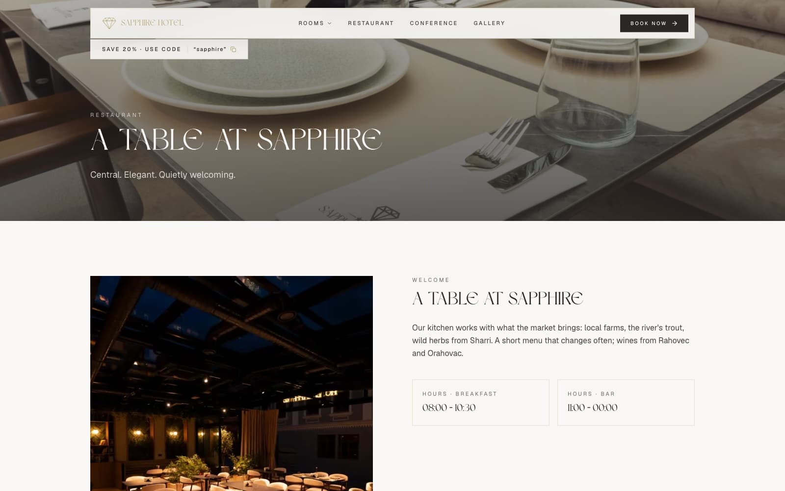 Sapphire Hotel, site view