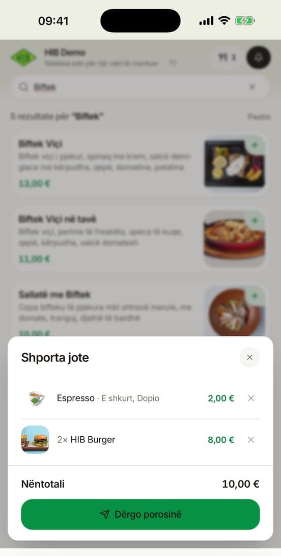 SelfOrder, site view