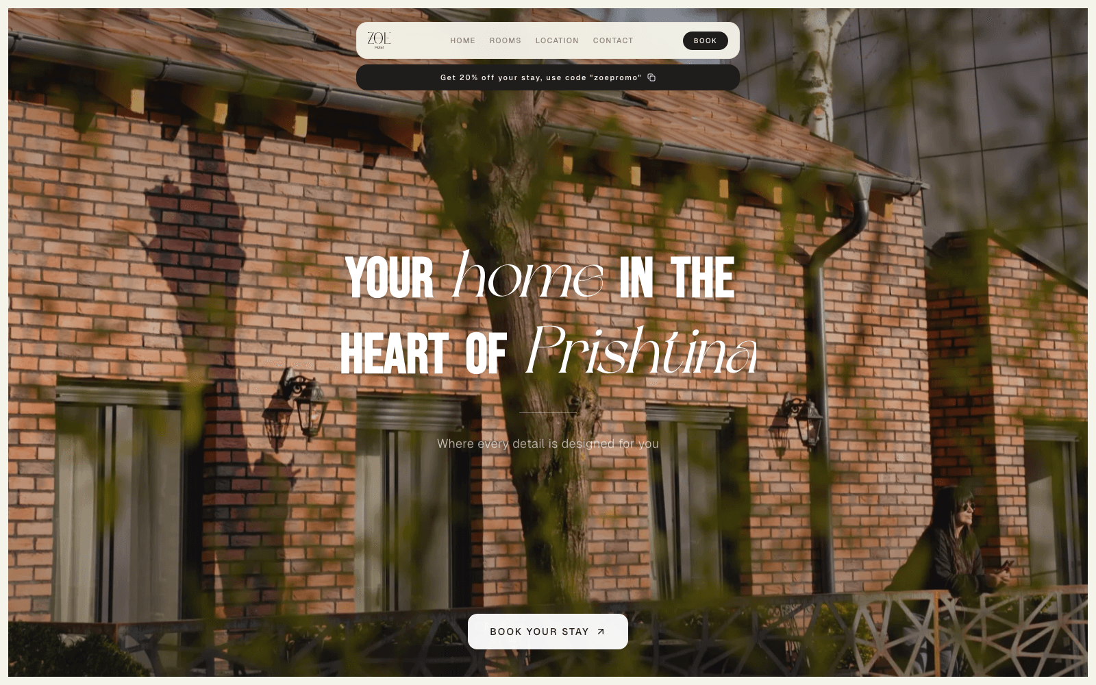 ZOE Hotel · Hotel / Brand Site · Pluton Studio