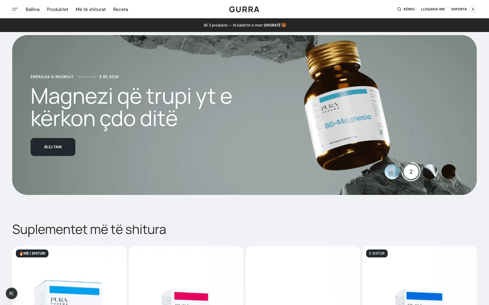 Gurra · E-commerce / Wellness · Pluton Studio